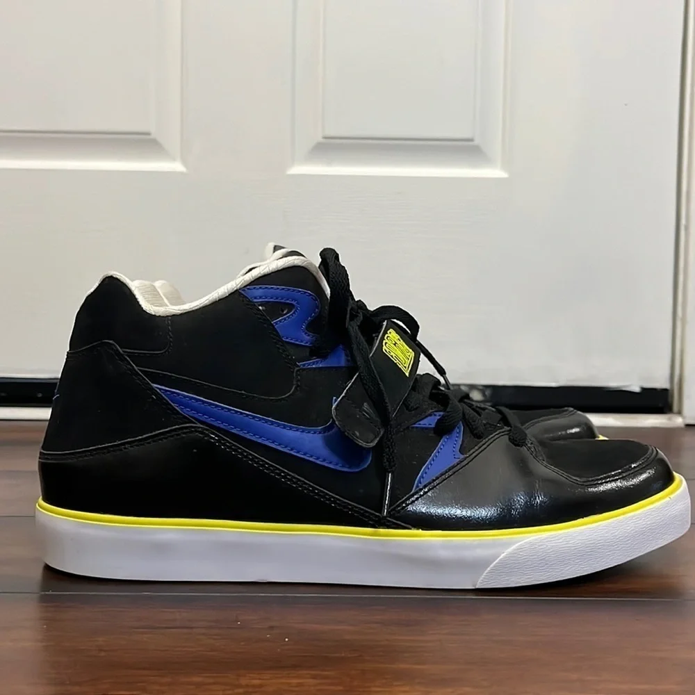 Nike Auto Force 180 Black Neon Green Blue size 12 High‎ Top Sneakers